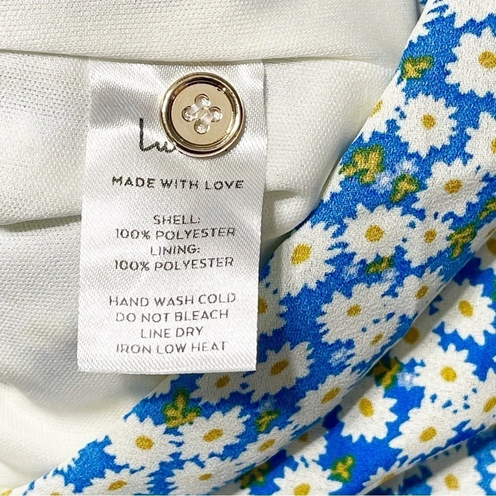 Lulu’s Darling Daisy Blue Floral Midi Dress Size Large Nwt - Picture 8 of 11